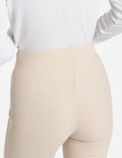 Broek Met Uitlopende Pijpen - Geribde Structuur
