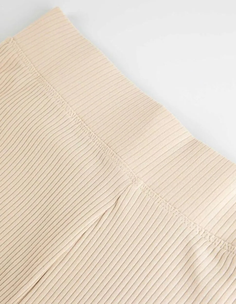 Broek Met Uitlopende Pijpen - Geribde Structuur