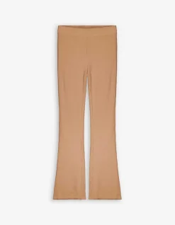 Broek Met Uitlopende Pijpen - Geribde Structuur