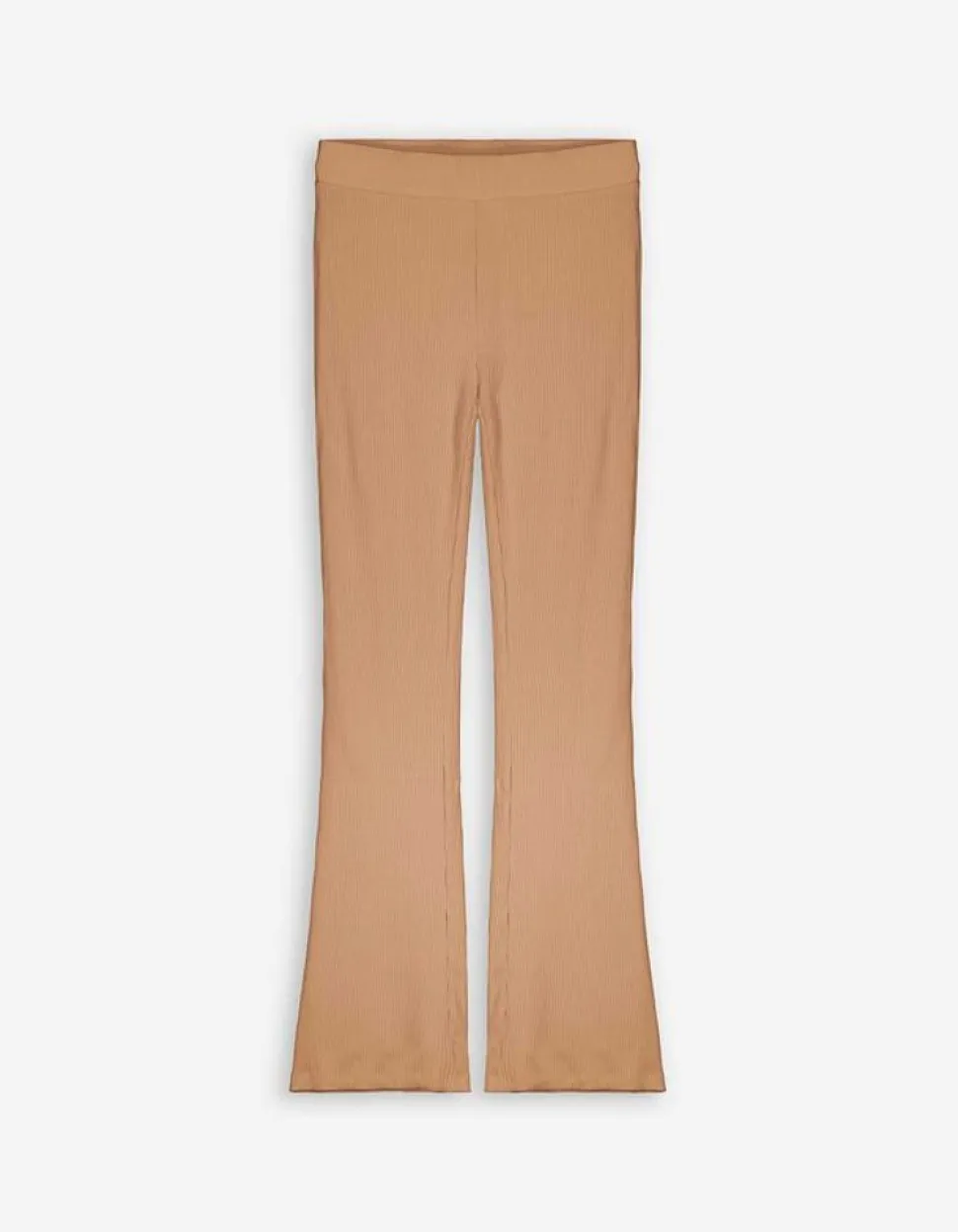 Broek Met Uitlopende Pijpen - Geribde Structuur