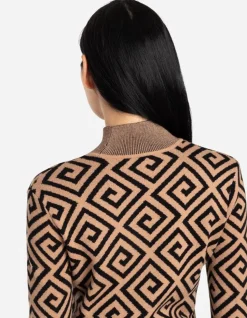 Gebreide Jurk - Print All-Over