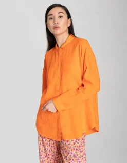 Overhemdblouse - Linnenmix