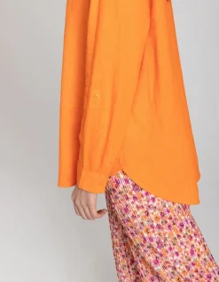 Overhemdblouse - Linnenmix
