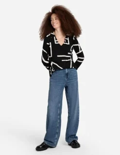 Overhemdblouse - V-Hals