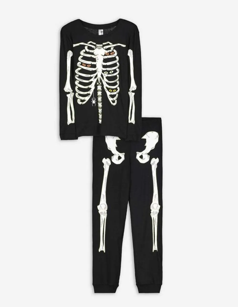 Pyjamaset Bestaande Uit Shirt Met Lange Mouwen En Broek - Gloeit In Het Donker