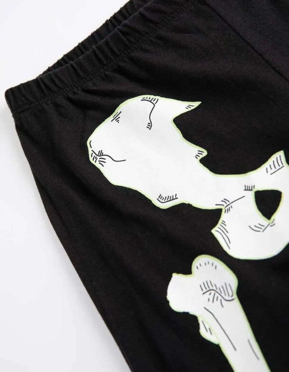 Pyjamaset Bestaande Uit Shirt Met Lange Mouwen En Broek - Gloeit In Het Donker