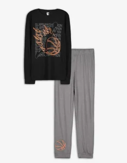 Pyjama Set Van Sweatshirt En Broek - Tekstprint