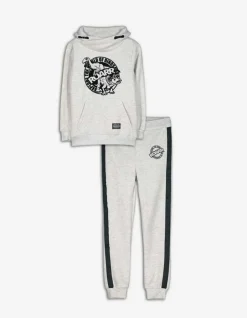 Set Uit Hoodie En Broek - Tekstprint