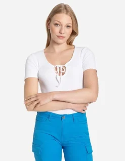 T-Shirt - Hals Met Cut-Out