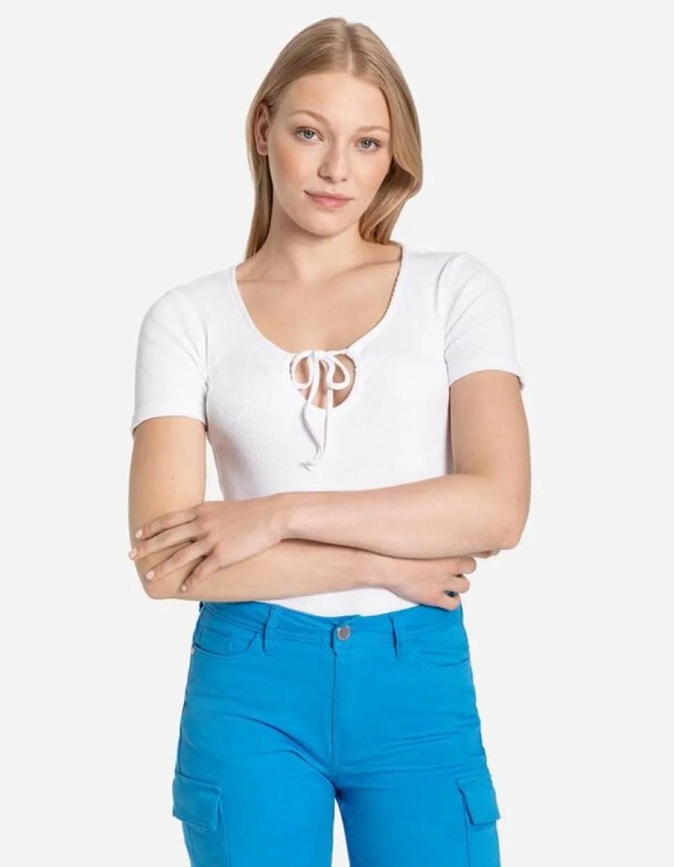 T-Shirt - Hals Met Cut-Out