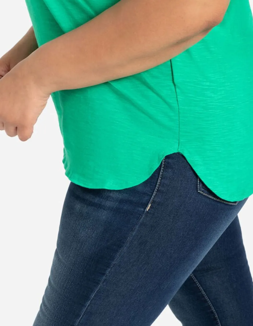 T-Shirt - Mouwen Met Vaste Omslag