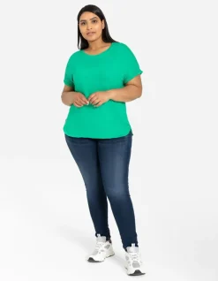 T-Shirt - Mouwen Met Vaste Omslag
