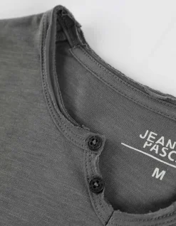 T-Shirt - Ronde Hals Met Knoopjes