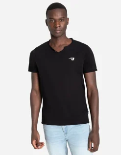 T-Shirt - Ronde Hals Met Knoopjes