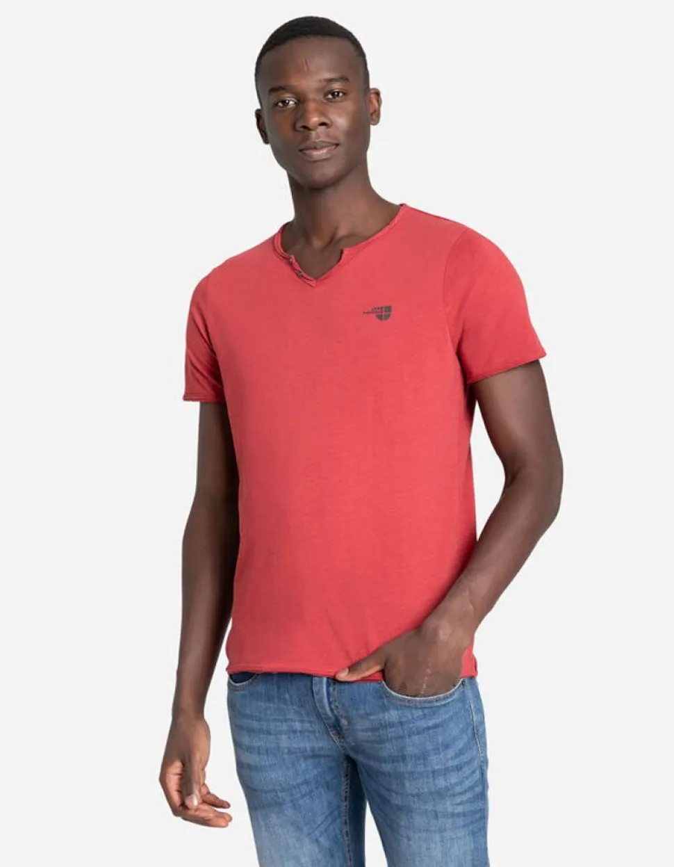 T-Shirt - Ronde Hals Met Knoopjes