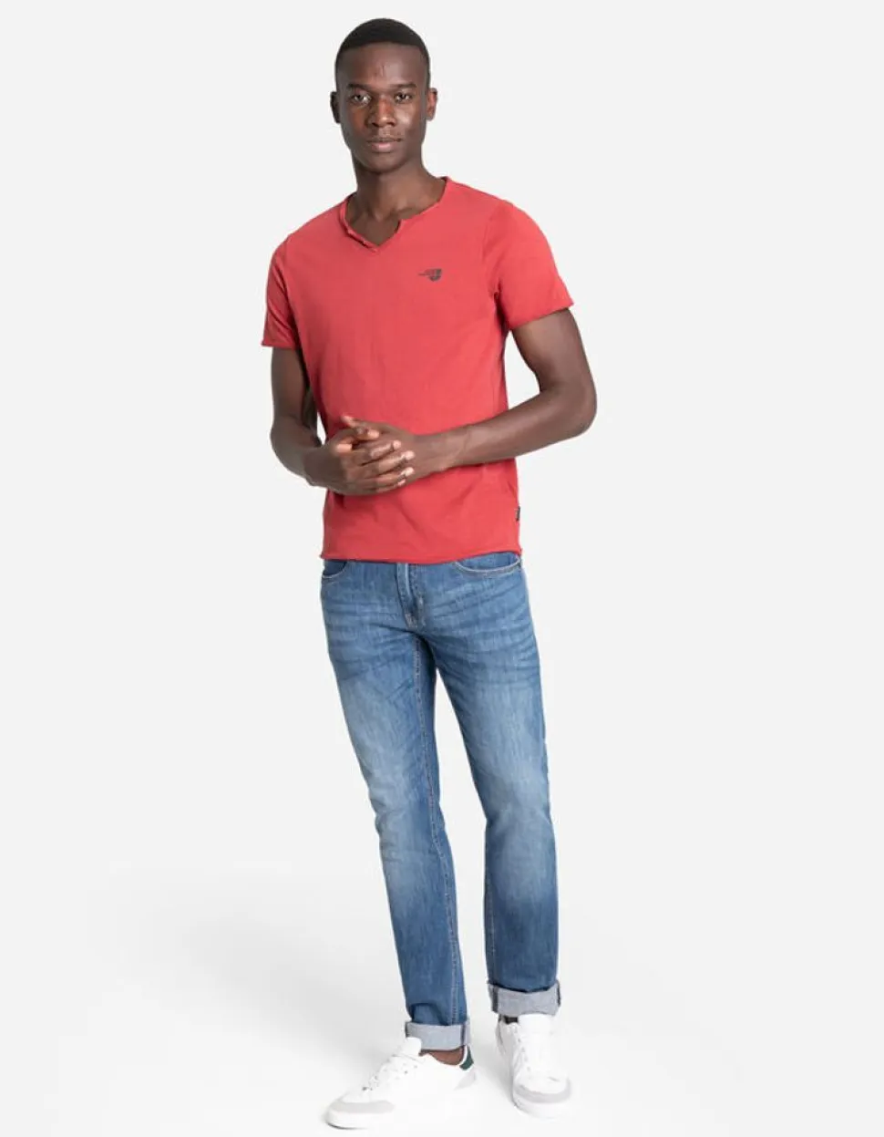 T-Shirt - Ronde Hals Met Knoopjes