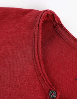 T-Shirt - Ronde Hals Met Knoopjes