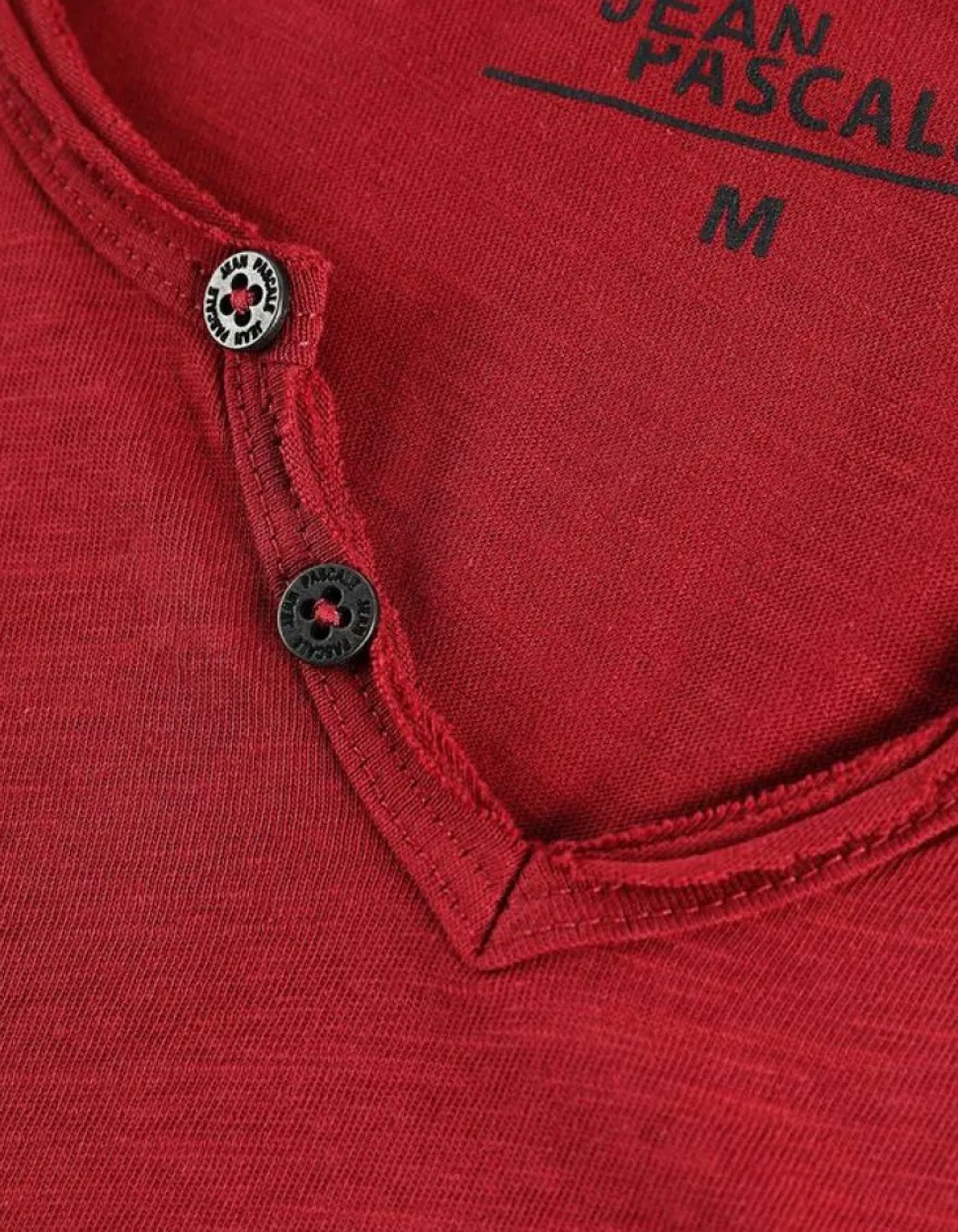 T-Shirt - Ronde Hals Met Knoopjes