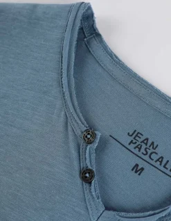 T-Shirt - Ronde Hals Met Knoopjes
